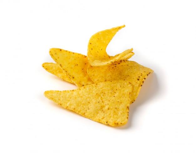 Premium Photo | Triangle corn chips isolated