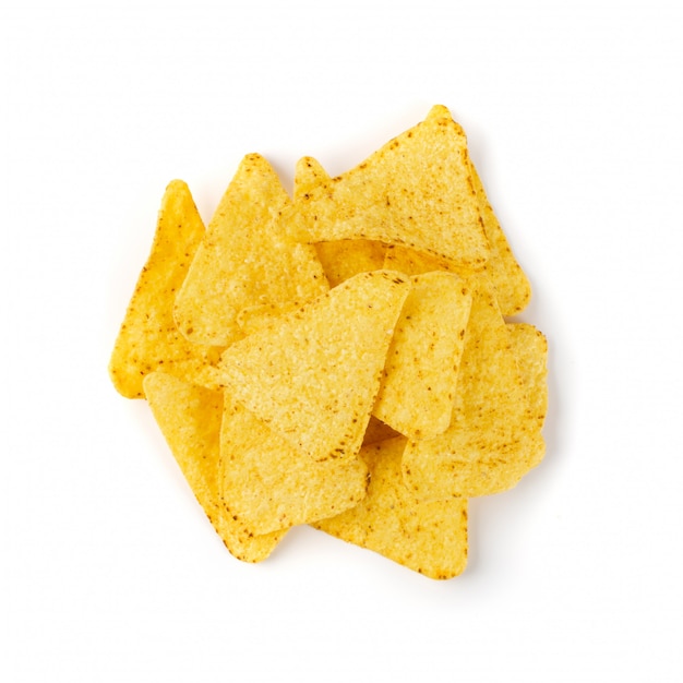 Premium Photo | Triangle corn chips isolated