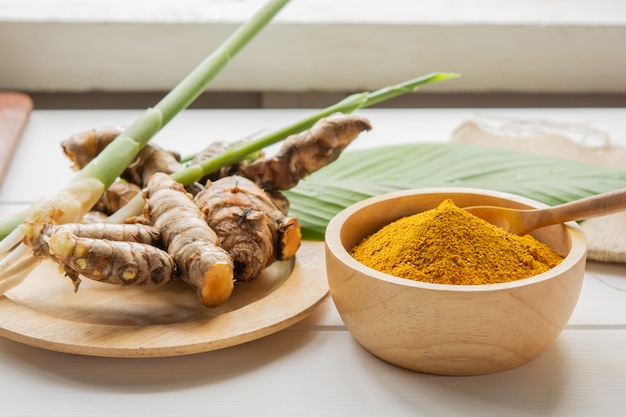 Premium Photo | Turmeric and treatment for beautiful skin