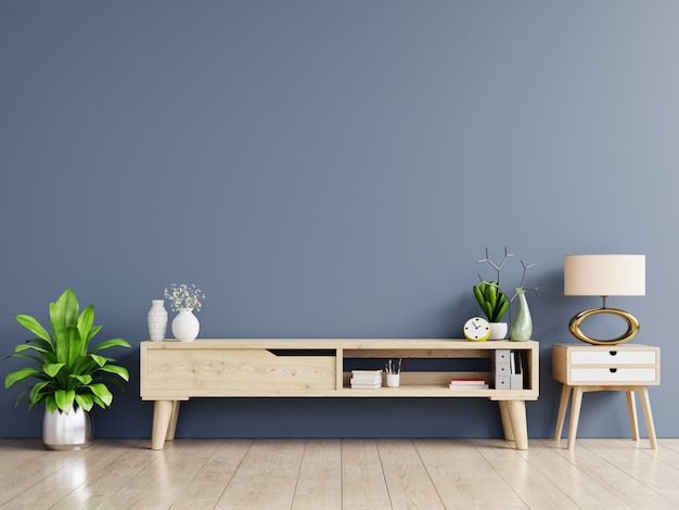 Premium Photo | Tv cabinet in modern empty room