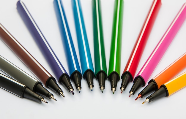 Premium Photo | Twelve color full pen