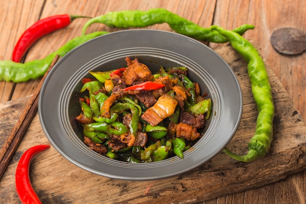 Premium Photo Twice Cooked Pork Chinese Traditional Sichuan Cuisine