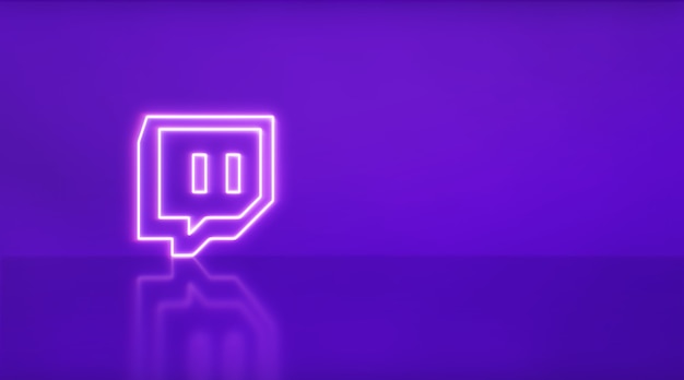 Premium Photo | Twitch logo in neon with space for text and graphics ...