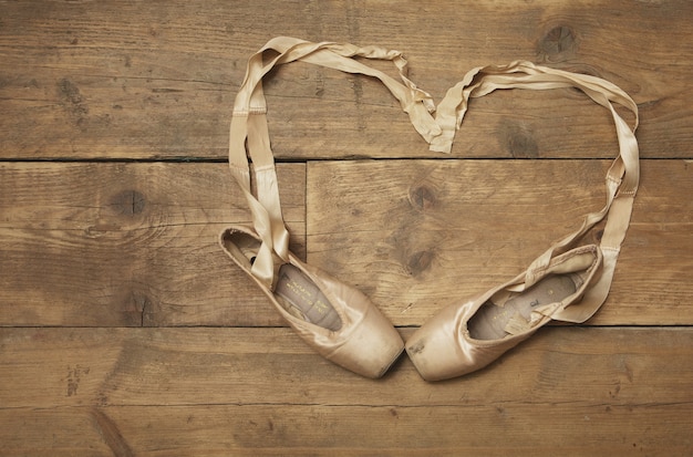 ballet shoes with wood