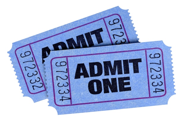 Two blue admission tickets Photo | Free Download