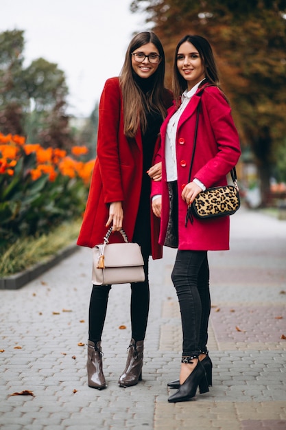 girls red coats