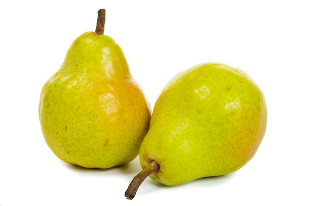 Premium Photo | Two pears isolated on white