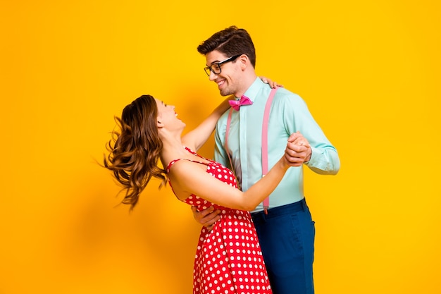 Premium Photo | Two people prom party couple hugging slow dancing