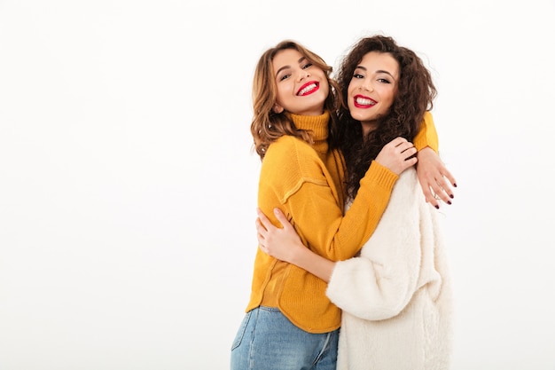 girls in sweaters