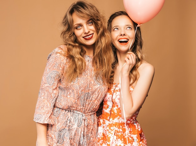 beautiful women in summer dresses