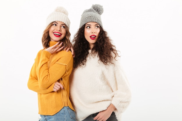 girls in sweaters