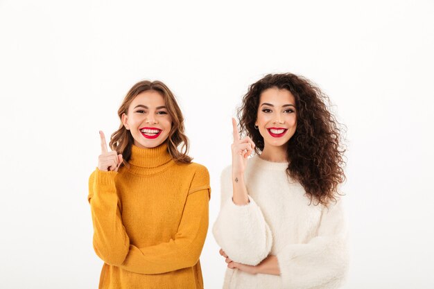 girls in sweaters