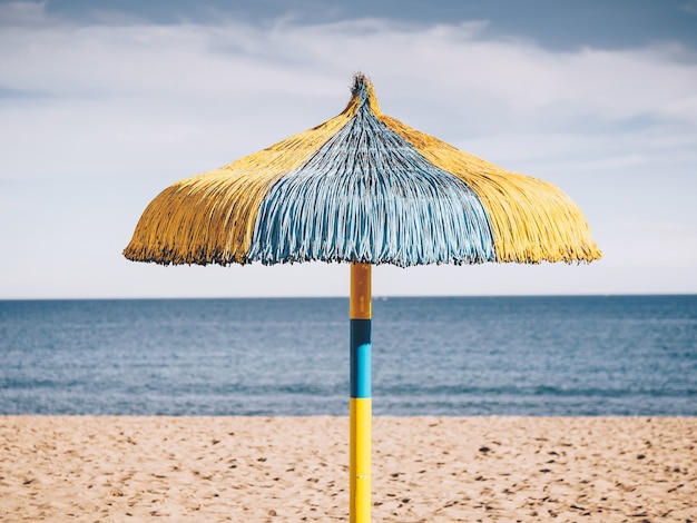 Free Photo | Typical beach umbrella in torremolinos, spain