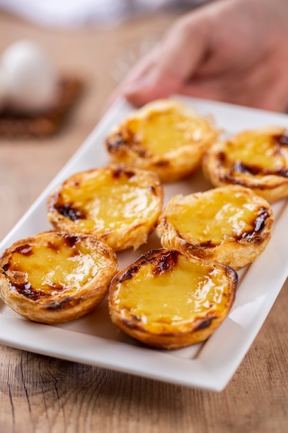 Premium Photo | Typical portuguese custard pies . traditional ...