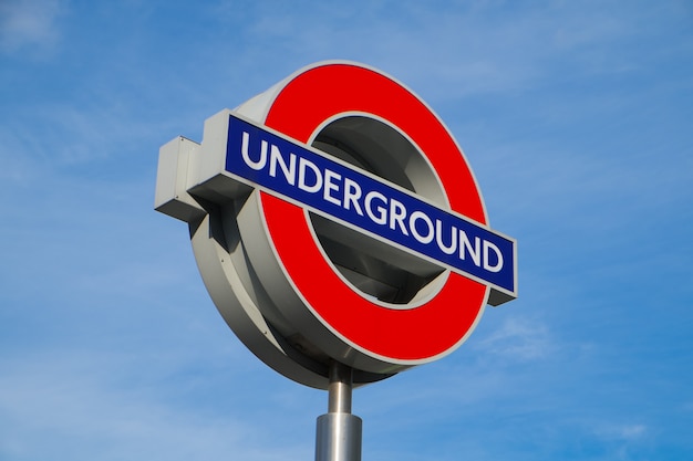 Premium Photo | Underground train sign in london england