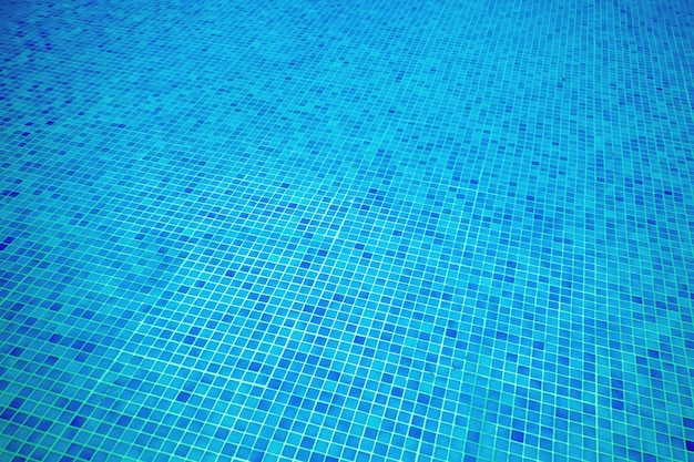 Premium Photo | Underwater swimming pool blue tile, water ripples of ...