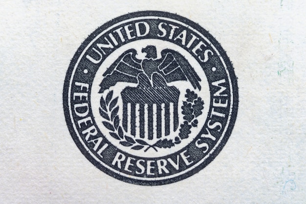 black unitred state feder reserve system stamp
