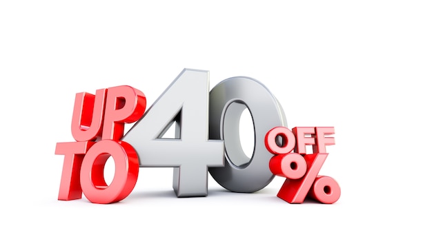 premium-photo-up-to-40-fourty-off-word-isolated-special-offer-40-discount