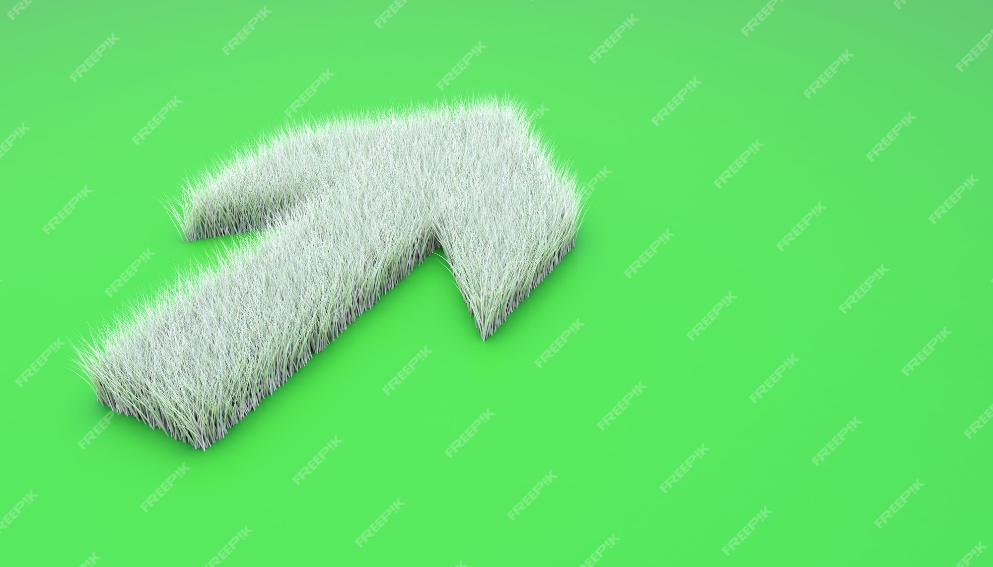 premium-photo-up-arrow-symbol-from-white-grass-3d-illustration-isolated-on-green