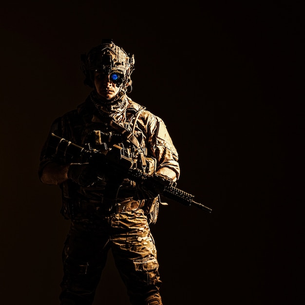 Premium Photo | Us army ranger close-up