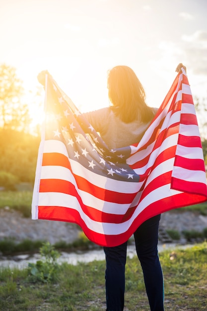 Free Photo | Usa independence day concept with woman