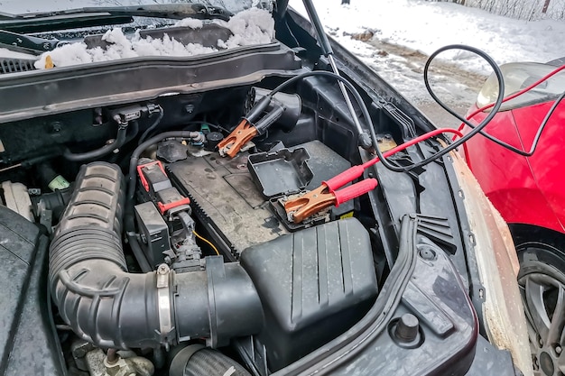 using jumper cables to charge battery