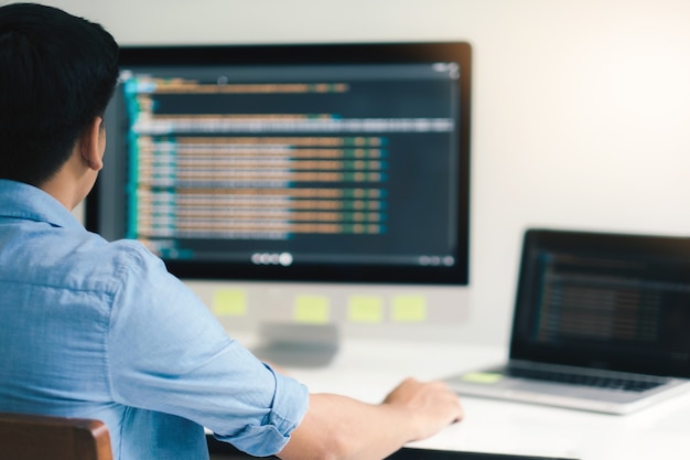 Ux ui and programming development technology. Premium Photo