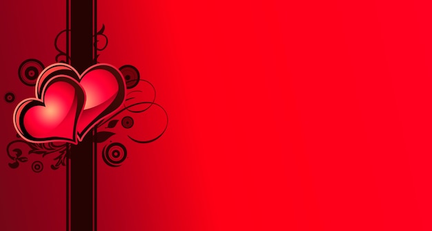 Premium Photo Valentine Day Red Heart Postcard Red Background Wallpaper With Black Ribbon