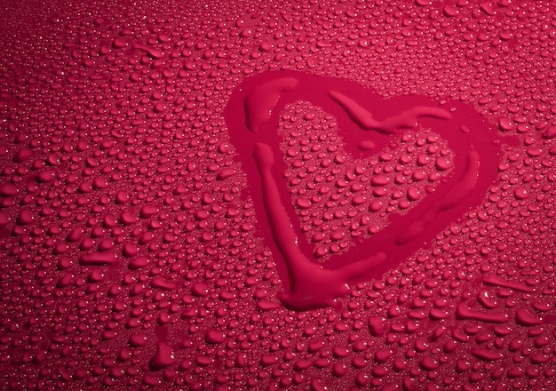 Premium Photo | Valentine 's day love heart made by water bubbles