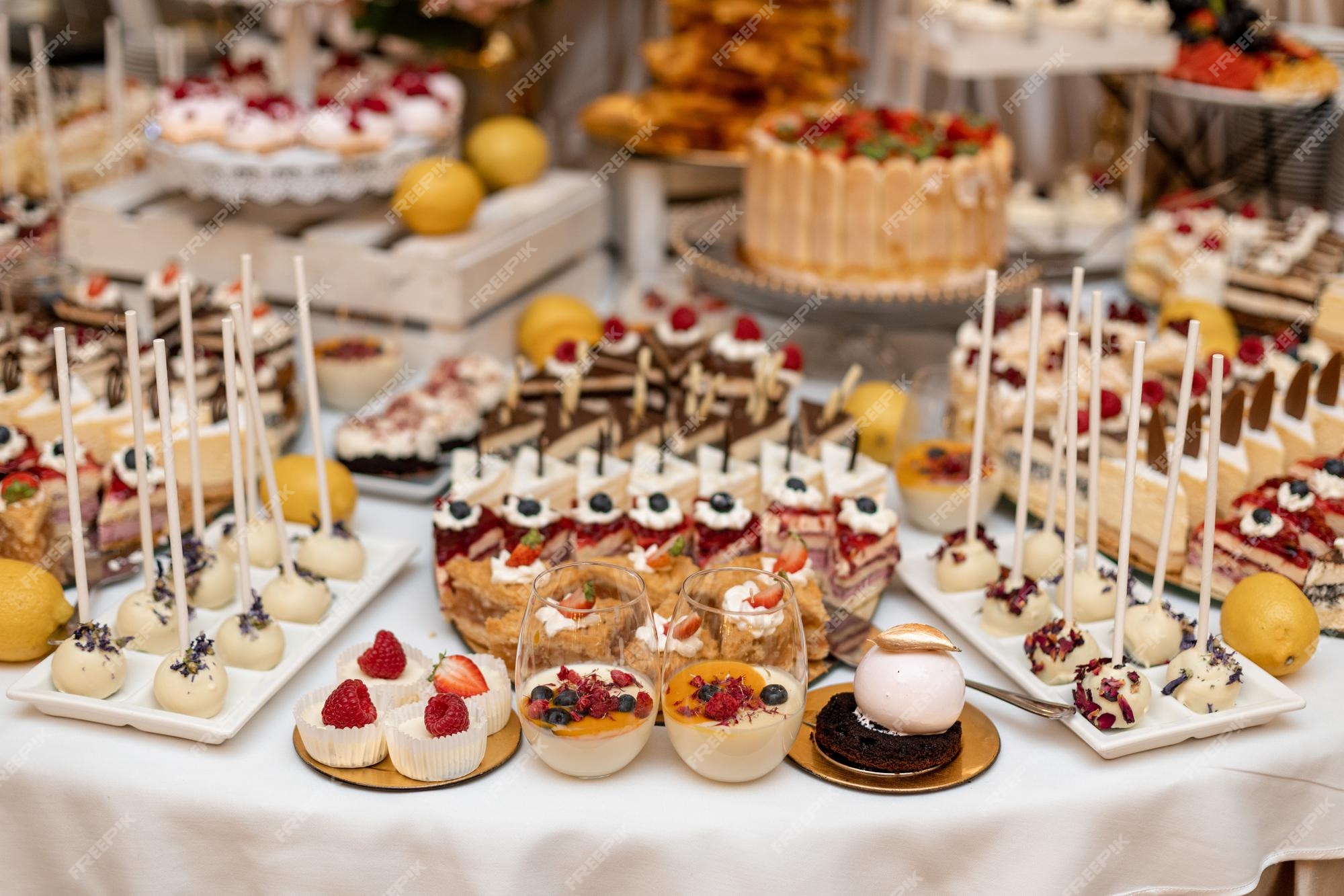 Premium Photo | Varied sweet wedding buffet. festive event ...