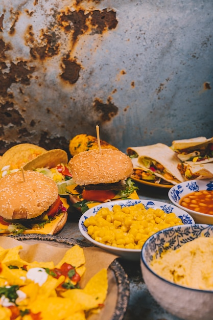 Free Photo | Variety of mexican cuisine breakfast dishes