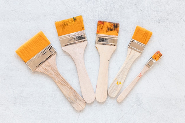 Premium Photo | Various sizes of paint brush