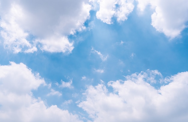 Premium Photo | The vast blue sky with large group of fluffy clouds in ...