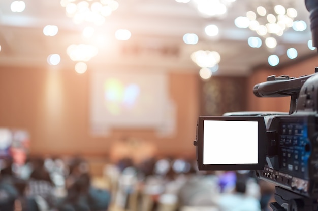 Premium Photo | Vdo camera in conference room for profession