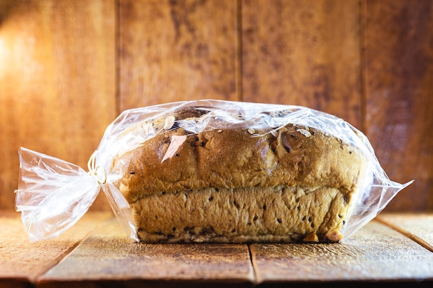 Download Premium Photo Vegan Bread Made With Grains Packed In Plastic Bag Handmade Product For Sale