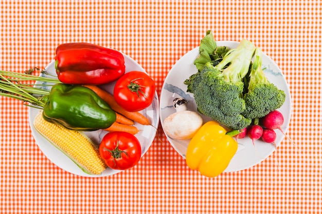 Free Photo | Vegetables on two plates