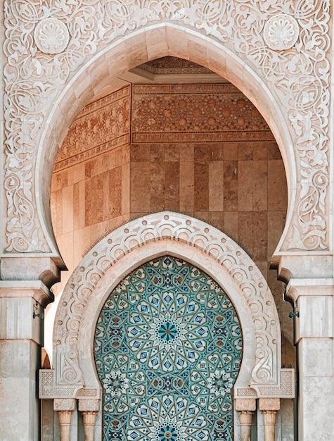 Free Photo Vertical Shot Of Hassan Ii Mosque In Casablanca Morocco