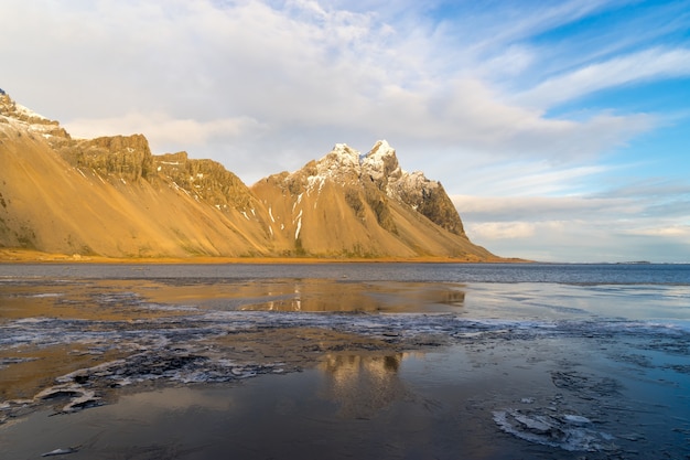 Premium Photo | Vestrahorn mountain on the stokksnes peninsula, hofn ...