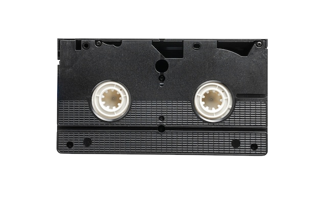 Premium Photo | Vhs video tape cassette isolated on white background