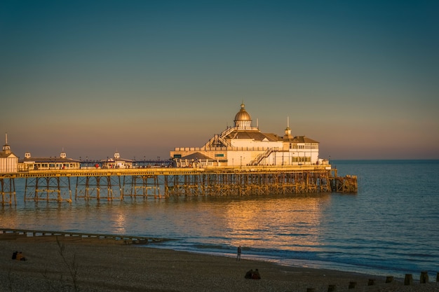 Premium Photo | View of eastbourne pier at sunset