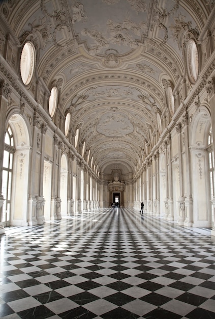 Premium Photo | View of galleria di diana in venaria royal palace ...