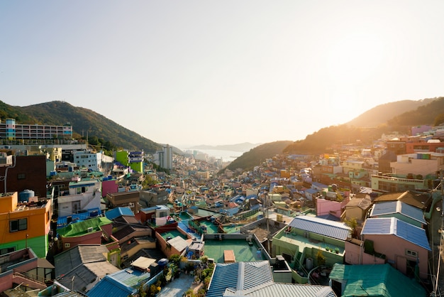 View Of Gamcheon Culture Village In Busan South Korea Premium