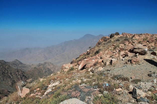 Premium Photo | The view of hejaz mountains in saudi arabia