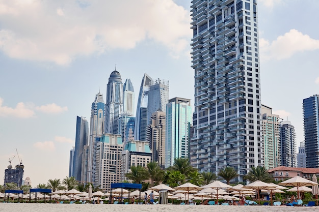 Premium Photo View Of The Marina Dubai Skyscrapers