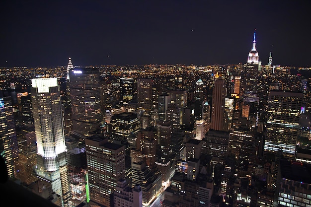 Premium Photo The View On New York At Night United States