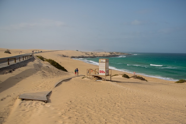 Premium Photo View Of The Ocean The Dunes Of Corralejo Fuerteventura