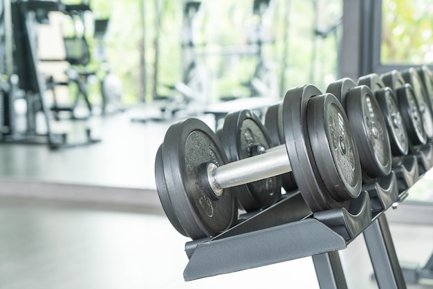 View of rows of dumbbells  Photo | Free Download