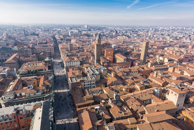 Premium Photo | View of the old town of bologna