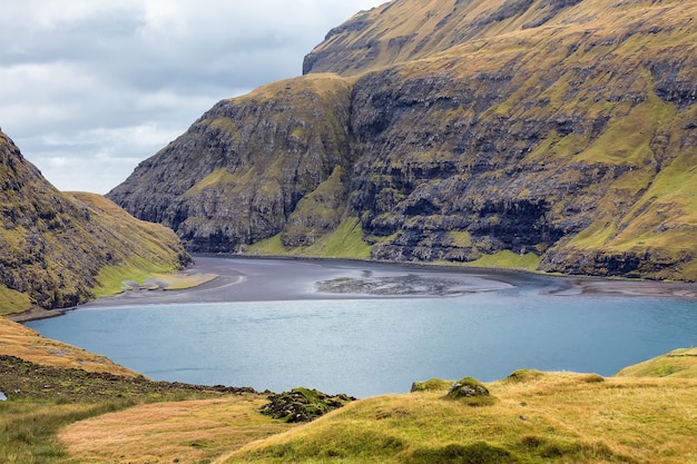 Premium Photo View Of The Pollurin Lagoon Near Saksun Village Island