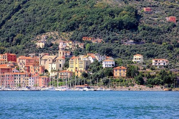 Premium Photo View Of The Small Multi Color City Of Fezzano Fezzano Is Located In Province La Spezia Liguria Close To Portovenere And Cinque Terre Italy